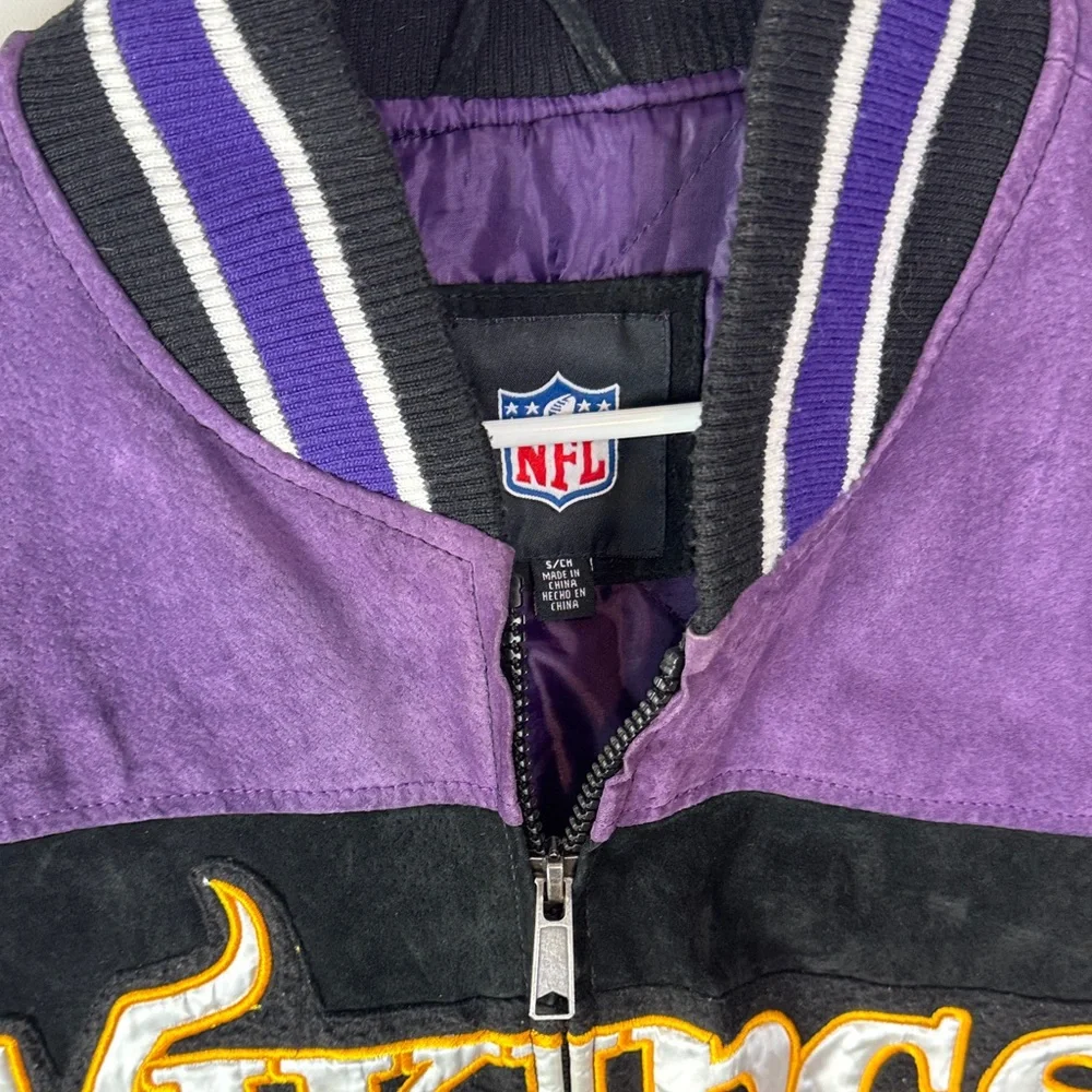 VTG NFL Vikings Leather Jacket - Men's Small